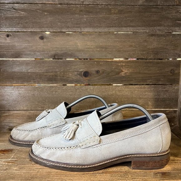 Mens Cole Haan Pinch Classic Maine Gray Suede Tassel‎ Loafers Shoes Size 9 M GUC main image 5